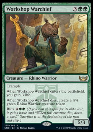 (165) Magic The Gathering Streets of New Capenna Single: Workshop Warchief  Rare