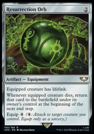 (165) Magic The Gathering Universes Beyond: Warhammer 40000 Single: Resurrection Orb Holo Rare