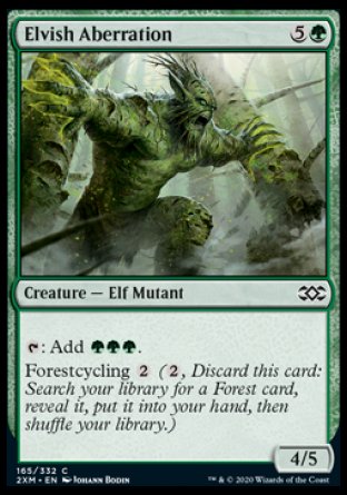 (165/332) Magic The Gathering Double Masters Single: Elvish Aberration  Common