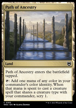 (165) Magic The Gathering Commander: Wilds of Eldraine Single: Path of Ancestry  Common