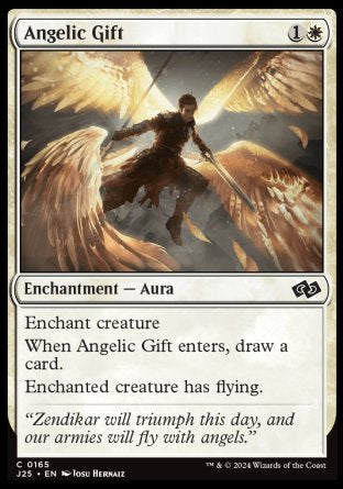 (165) Magic The Gathering Foundations Jumpstart Single: Angelic Gift  Common