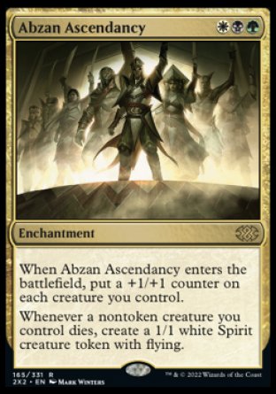 (165) Magic The Gathering Double Masters 2022 Single: Abzan Ascendancy Holo Rare