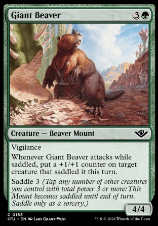 (165) Magic The Gathering Outlaws of Thunder Junction Single: Giant Beaver  Common