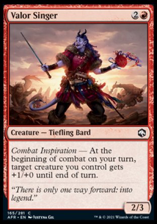 (165) Magic The Gathering Adventures in the Forgotten Realms Single: Valor Singer  Common