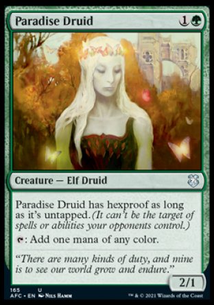 (165) Magic The Gathering Commander: Adventures in the Forgotten Realms Single: Paradise Druid  Uncommon