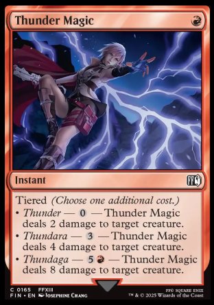 (165) Magic The Gathering Magic: The Gathering - FINAL FANTASY Single: Thunder Magic Holo Common