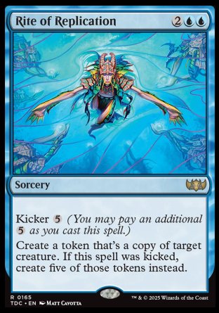 (165) Magic The Gathering Commander: Tarkir: Dragonstorm Single: Rite of Replication  Rare