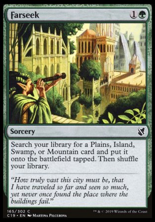 (165) Magic The Gathering Commander 2019 Single: Farseek  Common