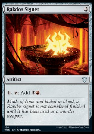 (166) Magic The Gathering Commander: Innistrad: Crimson Vow Single: Rakdos Signet  Uncommon