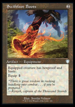 (166) Magic The Gathering Commander: The Brothers' War Single: Swiftfoot Boots Holo Uncommon