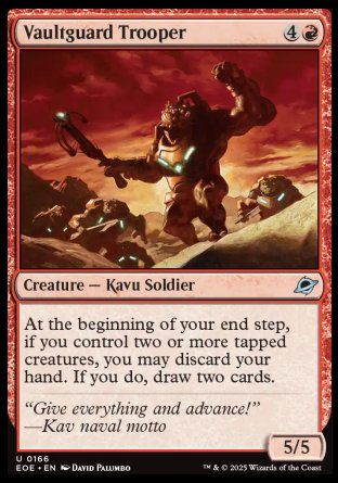 (166) Magic The Gathering Edge of Eternities Single: Vaultguard Trooper  Uncommon