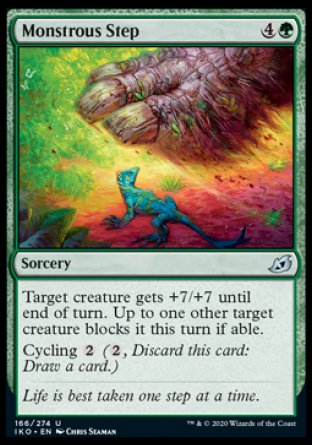 (166/274) Magic The Gathering Ikoria: Lair of Behemoths Single: Monstrous Step Holo Uncommon