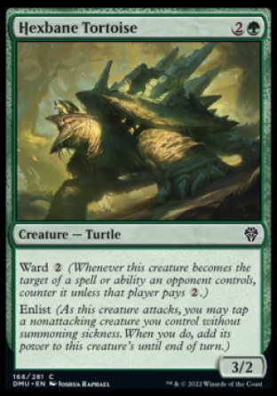 (166) Magic The Gathering Dominaria United Single: Hexbane Tortoise Holo Common