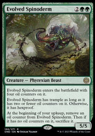 (166) Magic The Gathering Phyrexia: All Will Be One Single: Evolved Spinoderm Holo Rare