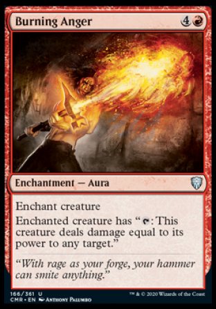 (166/361) Magic The Gathering Commander Legends Single: Burning Anger  Uncommon