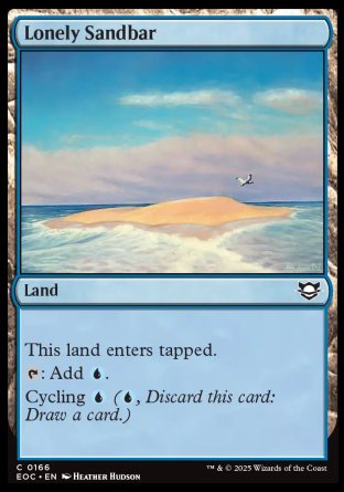 (166) Magic The Gathering Commander: Edge of Eternities Single: Lonely Sandbar  Common