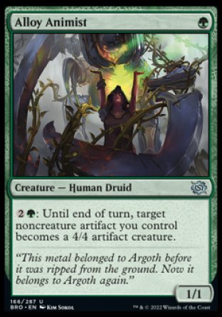(166) Magic The Gathering The Brothers' War Single: Alloy Animist Holo Uncommon