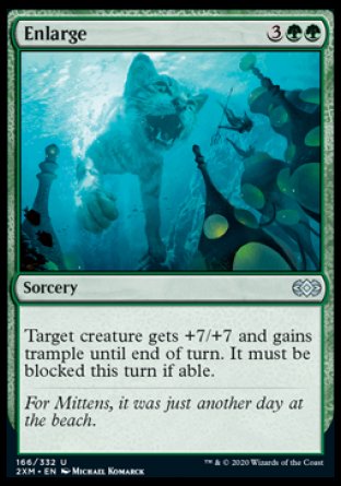 (166/332) Magic The Gathering Double Masters Single: Enlarge Holo Uncommon