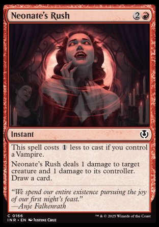 (166) Magic The Gathering Innistrad Remastered Single: Neonate's Rush Holo Common