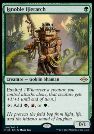 (166) Magic The Gathering Modern Horizons 2 Single: Ignoble Hierarch  Rare