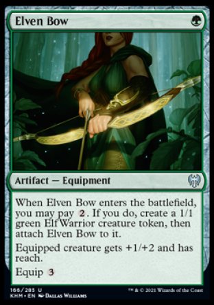 (166/285) Magic The Gathering Kaldheim Single: Elven Bow Holo Uncommon