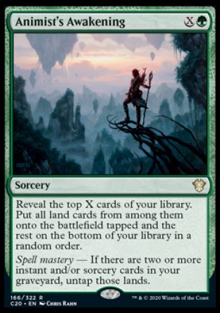 (166/322) Magic The Gathering Commander: Ikoria Single: Animist's Awakening  Rare