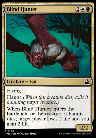 (166) Magic The Gathering Ravnica Remastered Single: Blind Hunter  Holo Common