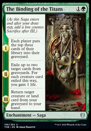 (166/254) Magic The Gathering Theros Beyond Death Single: The Binding of the Titans  Uncommon