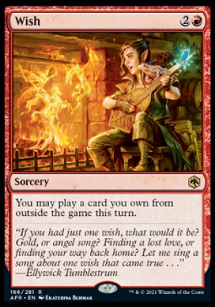 (166) Magic The Gathering Adventures in the Forgotten Realms Single: Wish Holo Rare