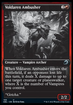 (166) Magic The Gathering Innistrad: Double Feature Single: Voldaren Ambusher  Uncommon