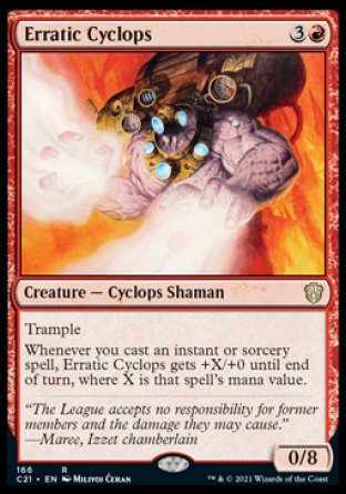 (166) Magic The Gathering Commander: Strixhaven Single: Erratic Cyclops  Rare