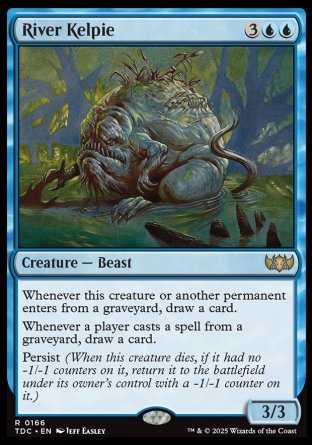 (166) Magic The Gathering Commander: Tarkir: Dragonstorm Single: River Kelpie  Rare