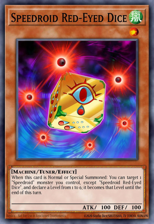 (099) YuGiOh TCG MAGO: Maximum Gold Single: Speedroid Red-Eyed Dice  Rare