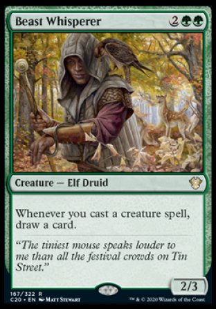 (167/322) Magic The Gathering Commander: Ikoria Single: Beast Whisperer  Rare