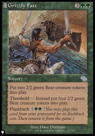 (119) Magic The Gathering The List Single: Grizzly Fate  Uncommon