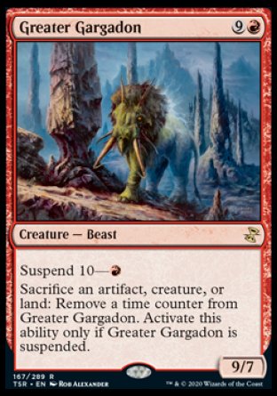 (167/289) Magic The Gathering Time Spiral Remastered Single: Greater Gargadon  Rare