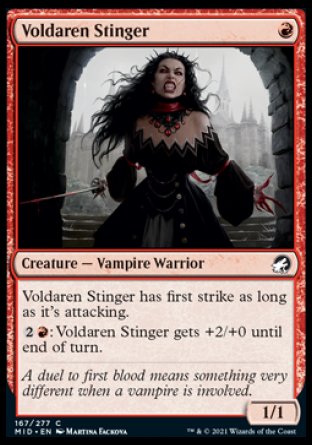 (167) Magic The Gathering Innistrad: Midnight Hunt Single: Voldaren Stinger Holo Common
