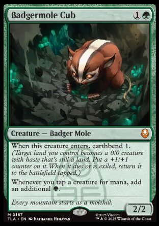 (167) Magic The Gathering Magic: The Gathering | Avatar: The Last Airbender: Promos Single: Badgermole Cub  Mythic