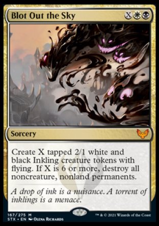 (167) Magic The Gathering Strixhaven: School of Mages Single: Blot Out the Sky  Mythic