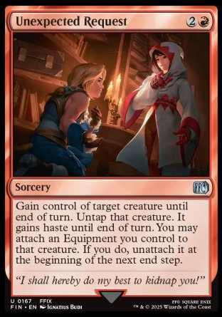 (167) Magic The Gathering Magic: The Gathering - FINAL FANTASY Single: Unexpected Request Holo Uncommon
