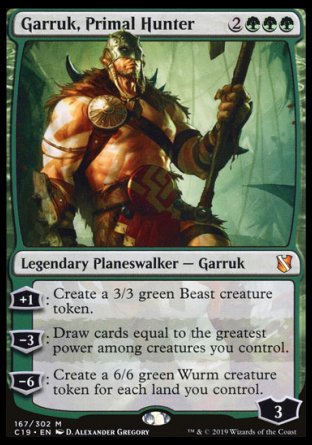 (167) Magic The Gathering Commander 2019 Single: Garruk, Primal Hunter  Mythic
