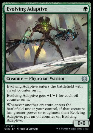 (167) Magic The Gathering Phyrexia: All Will Be One Single: Evolving Adaptive Holo Uncommon