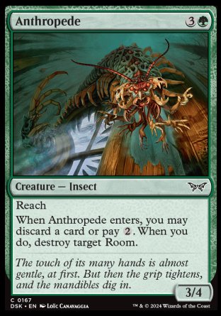 (167) Magic The Gathering Duskmourn: House of Horror Single: Anthropede  Common