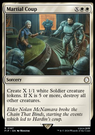 (167) Magic The Gathering Universes Beyond: Fallout Single: Martial Coup  Holo Rare