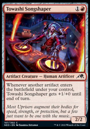 (167) Magic The Gathering Kamigawa: Neon Dynasty Single: Towashi Songshaper Holo Common