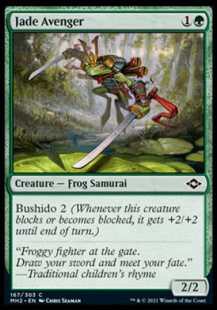 (167) Magic The Gathering Modern Horizons 2 Single: Jade Avenger  Common