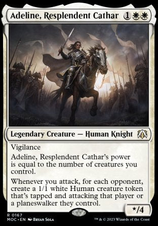 (167) Magic The Gathering Commander: March of the Machine Single: Adeline, Resplendent Cathar  Rare