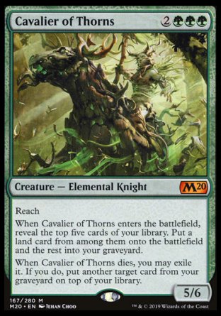 (167/280) Magic The Gathering Core 2020 Single: Cavalier of Thorns Holo Mythic