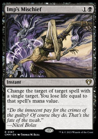 (167) Magic The Gathering Commander Masters Single: Imp's Mischief Holo Rare
