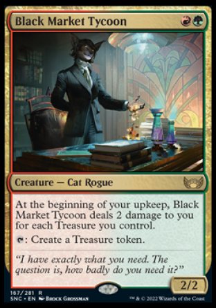 (167) Magic The Gathering Streets of New Capenna Single: Black Market Tycoon Holo Rare